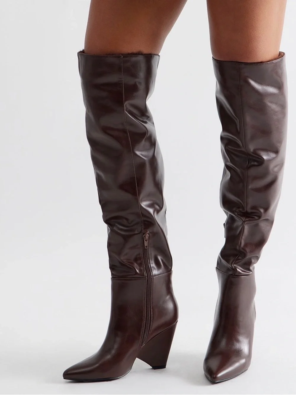 Fur trim boots